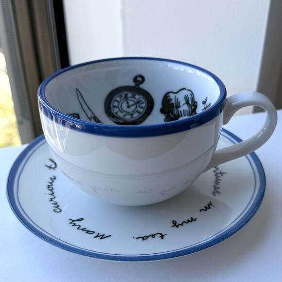 Molly Hatch Anthropologie Fortuitous Fortune Telling Tea Cup & Saucer Plate - Picture 1 of 9